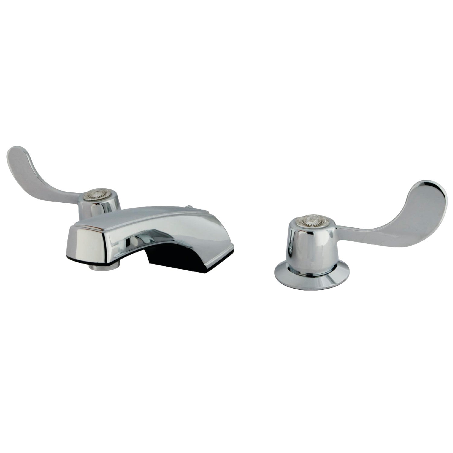 Kingston Vista KB931G Two-Handle 3-Hole Deck Mount Widespread Bathroom Faucet with Grid Strainer, Polished Chrome — image 1